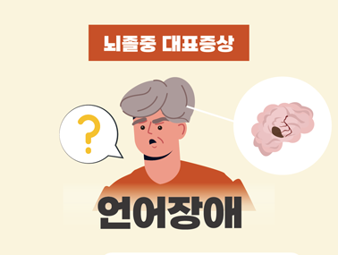 [인포그래픽] 뇌졸중 두 번째 조기증상 언어장애