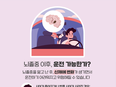 [인포그래픽] 뇌졸중 이후 운전 가능한가